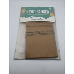 First Birthday Party‎ Photo Banner Baby Sign Party Decor Pictures 12 Months